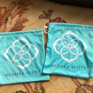 Kendra Scott Turquoise Drawstring Jewelry Pouches - Pair